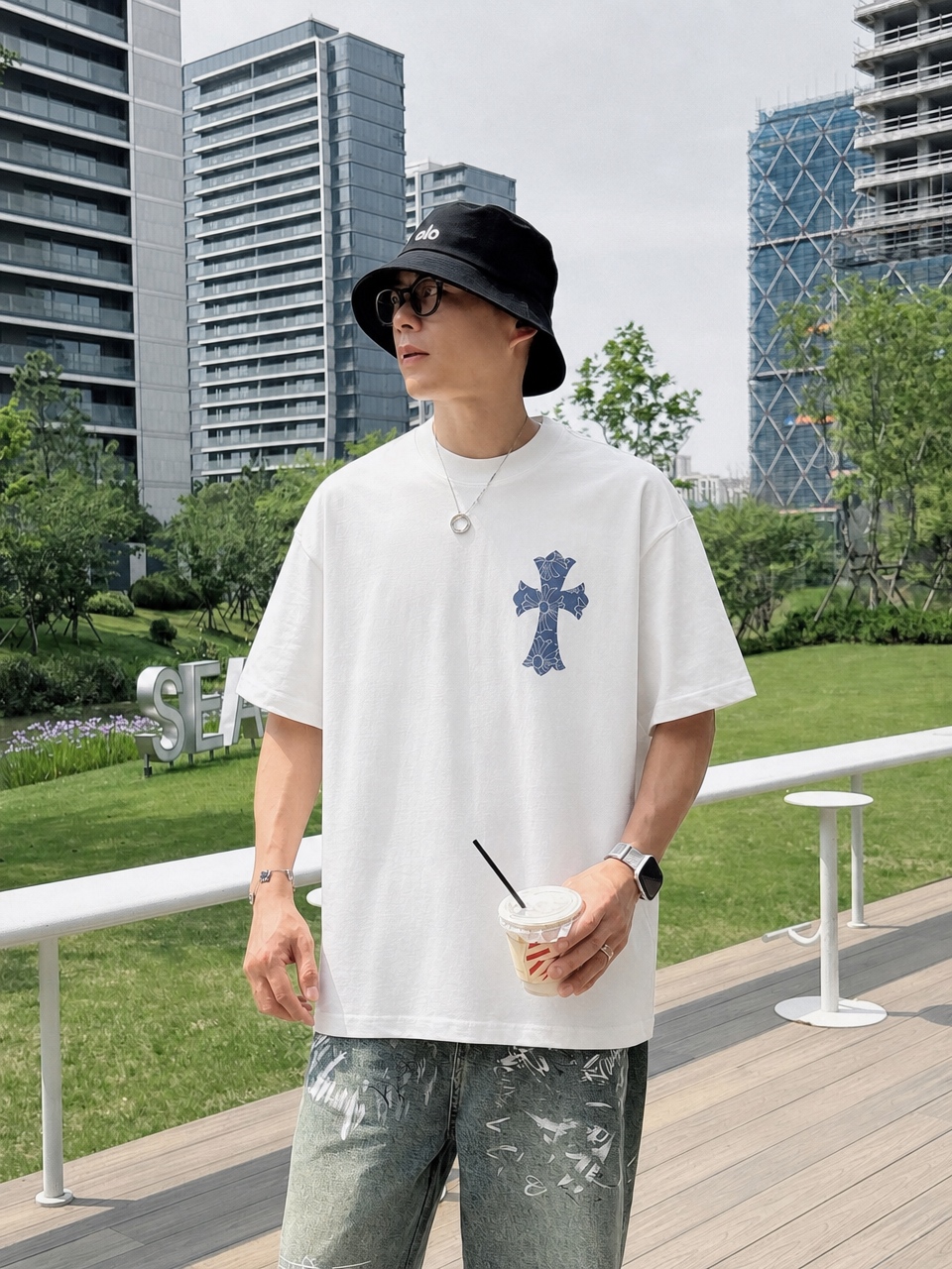 クロムハーツ 半袖Tシャツ トップス 恋人