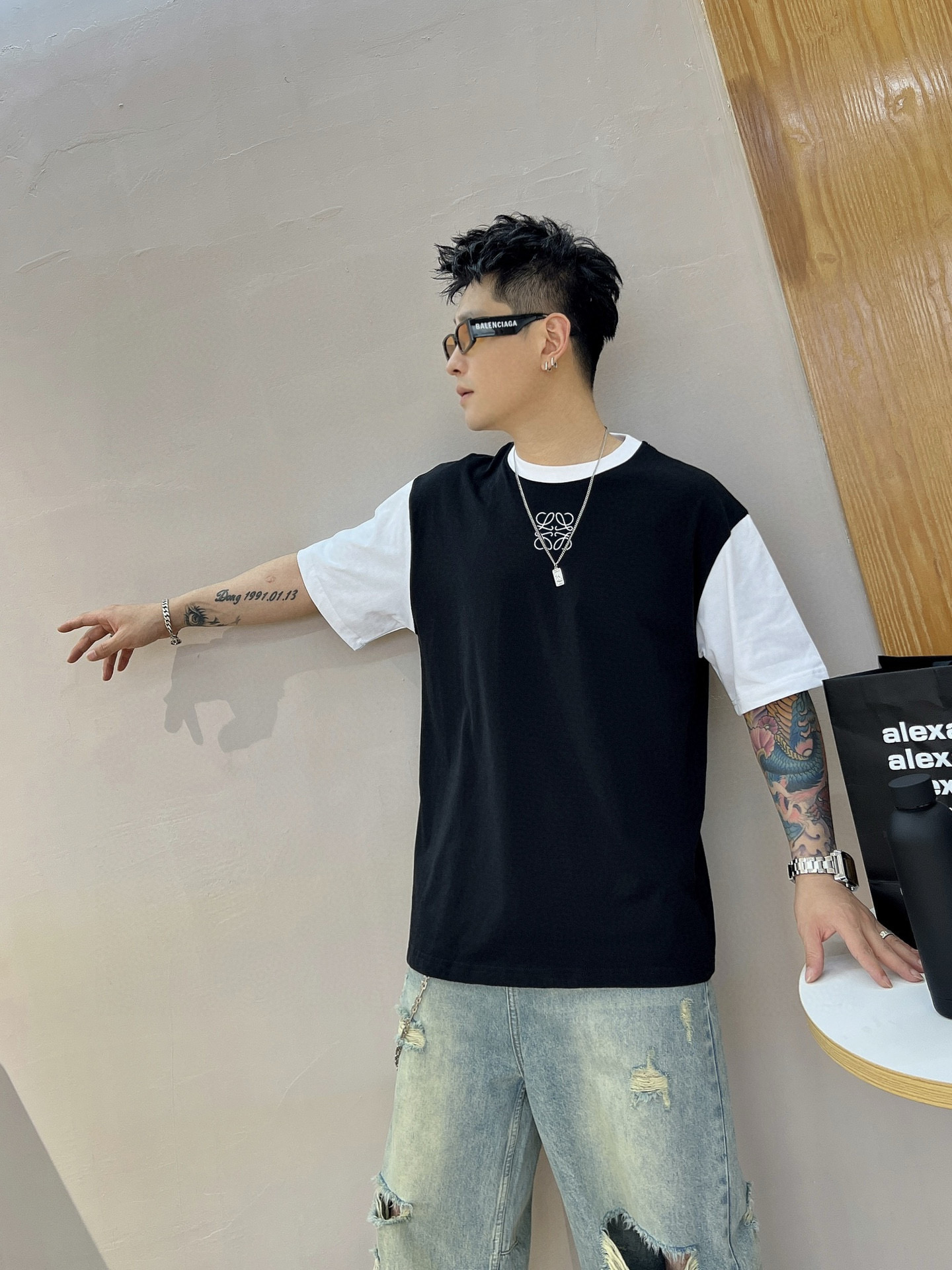 26SS春夏服 ロエベ 半袖Tシャツ トップス  メンズ