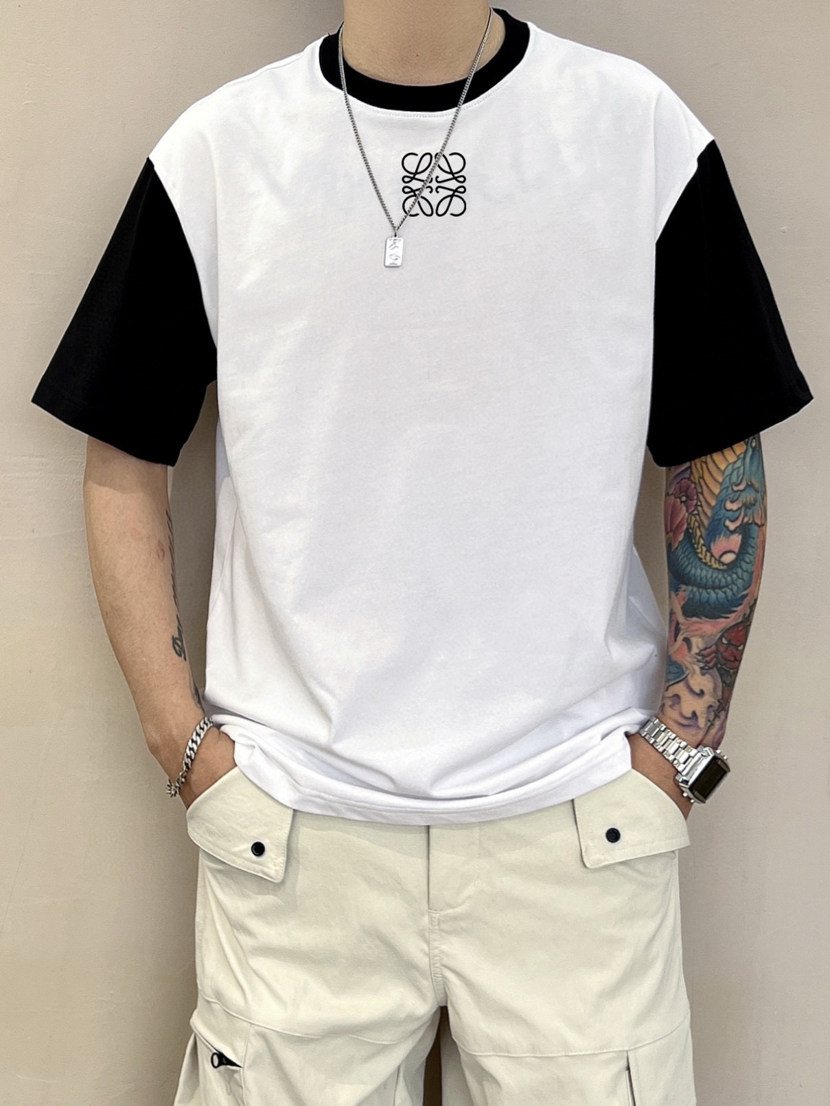 26SS春夏服 ロエベ 半袖Tシャツ トップス  メンズ