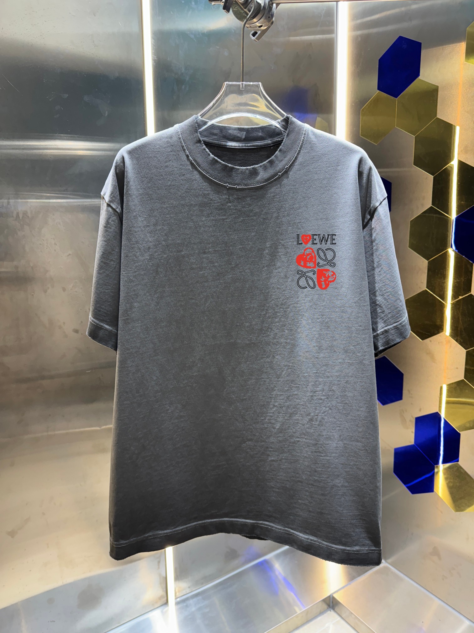 26SS春夏服 ロエベ 半袖Tシャツ トップス 男女兼着