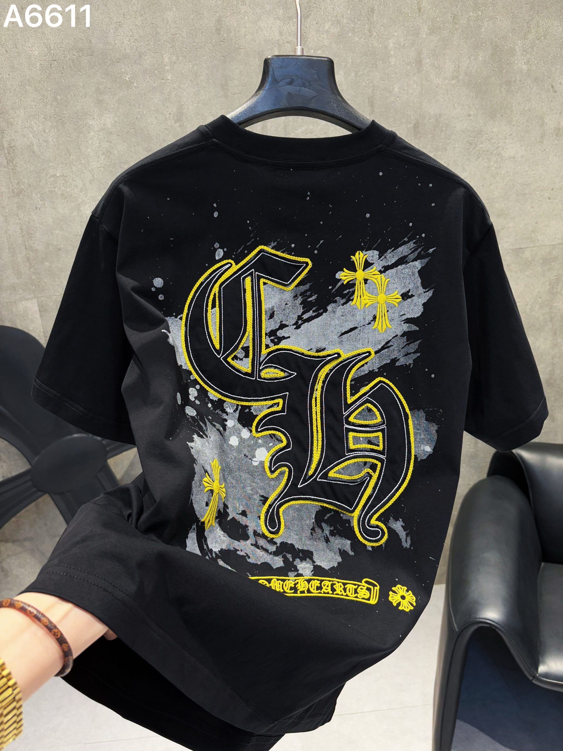 26SS春夏服 クロムハーツ 半袖Tシャツ トップス 男女兼着