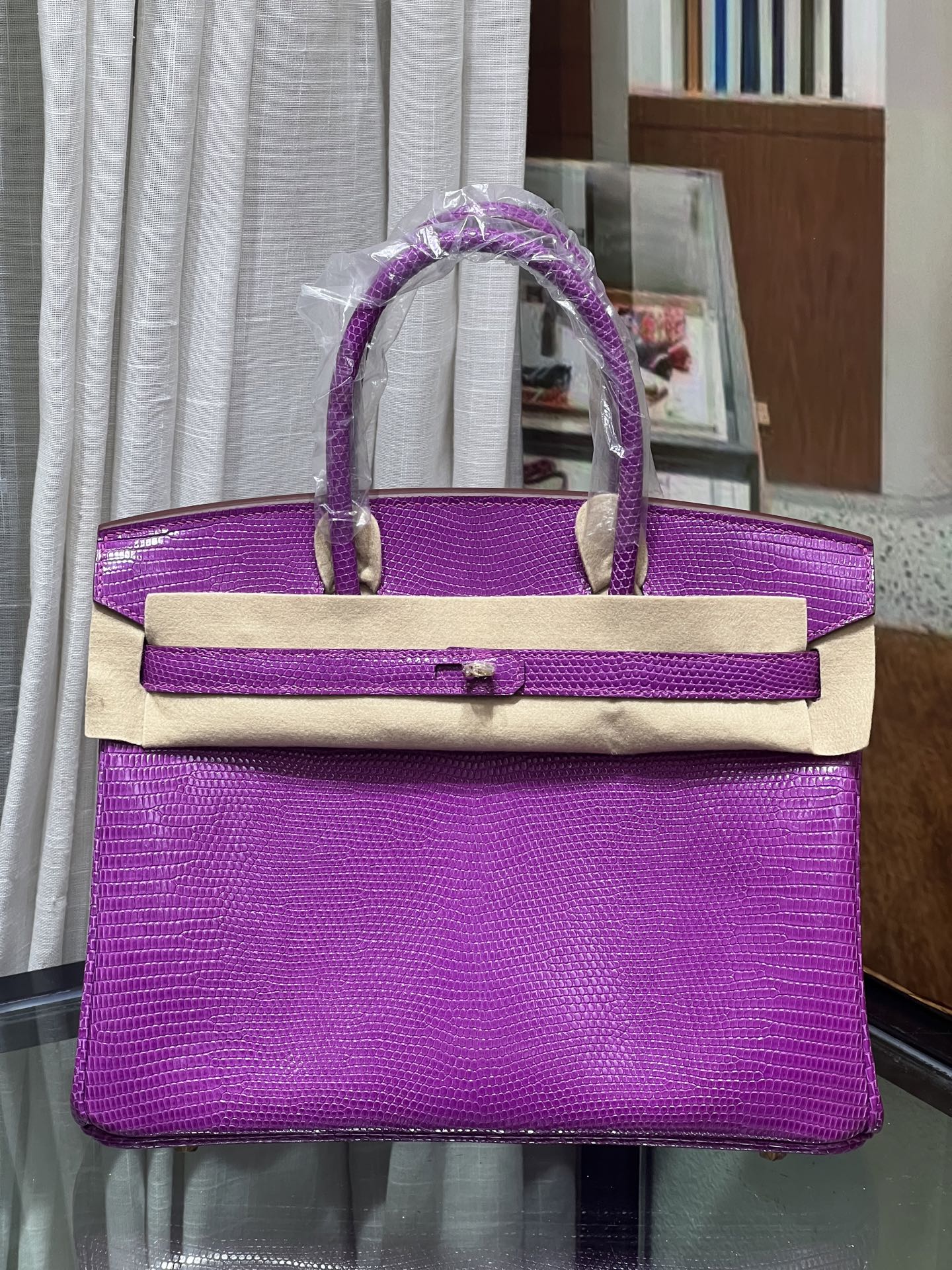 エルメスTOPバーキン25 Birken Hcpリザード全手作り Beeswax thread
