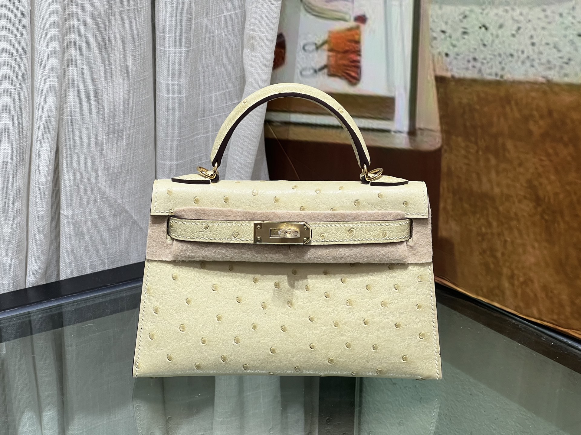 エルメス 最高品質 Kelly ケリー2 オーストリッチ 全手作り wax 2Way バッグ?