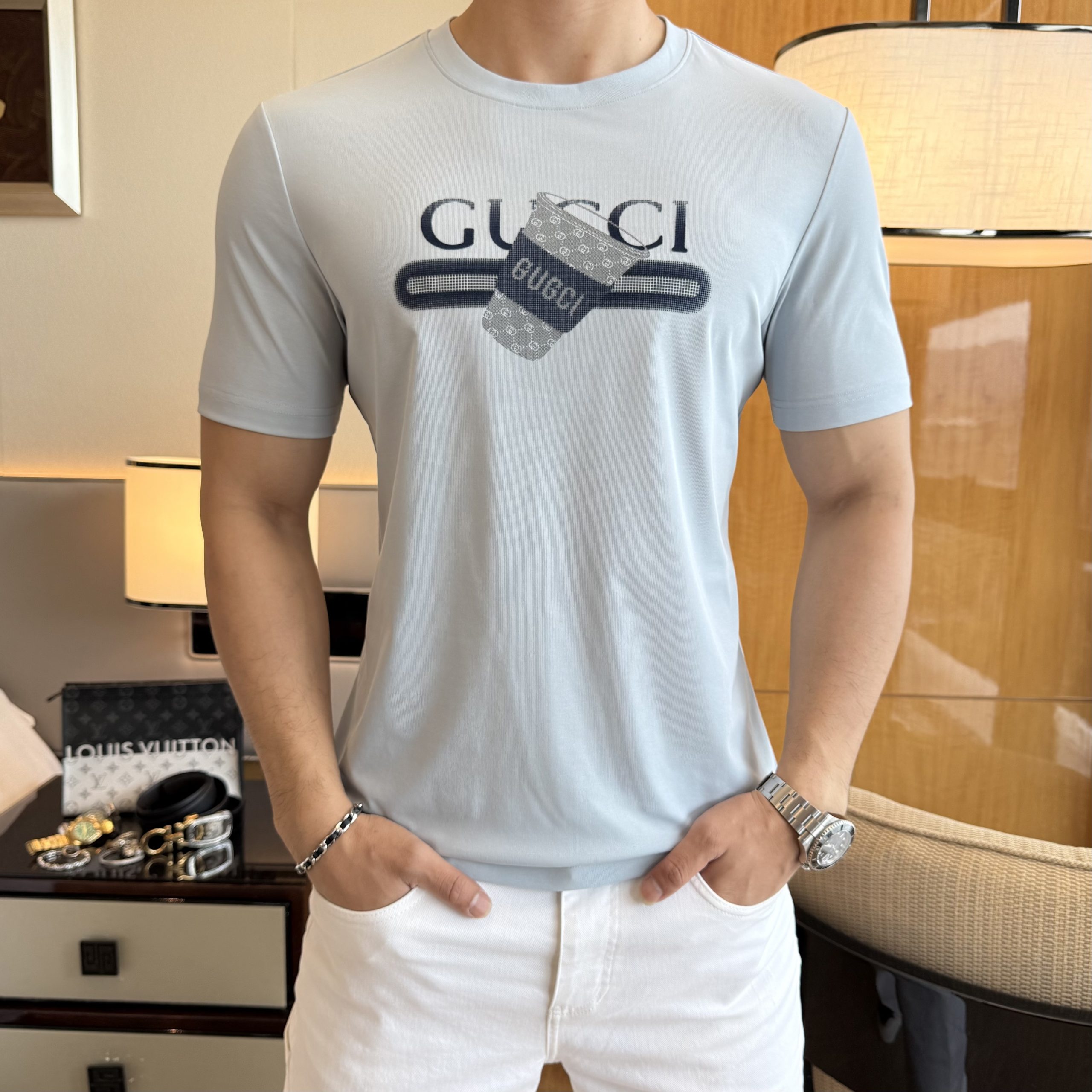 グッチ 2026SS春夏 半袖Ｔシャツ トップス  メンズ