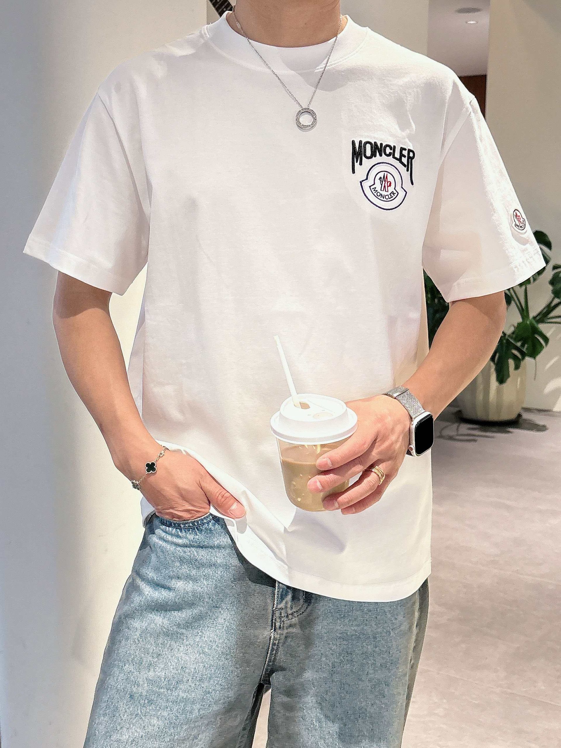 モンクレール 2026SS春夏 半袖Ｔシャツ トップス 男性