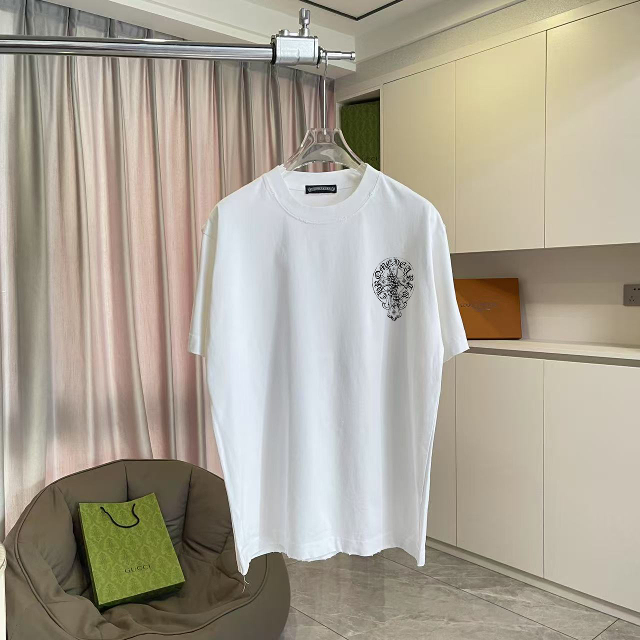 26SS春夏服 クロムハーツ 半袖Tシャツ トップス 男女兼着
