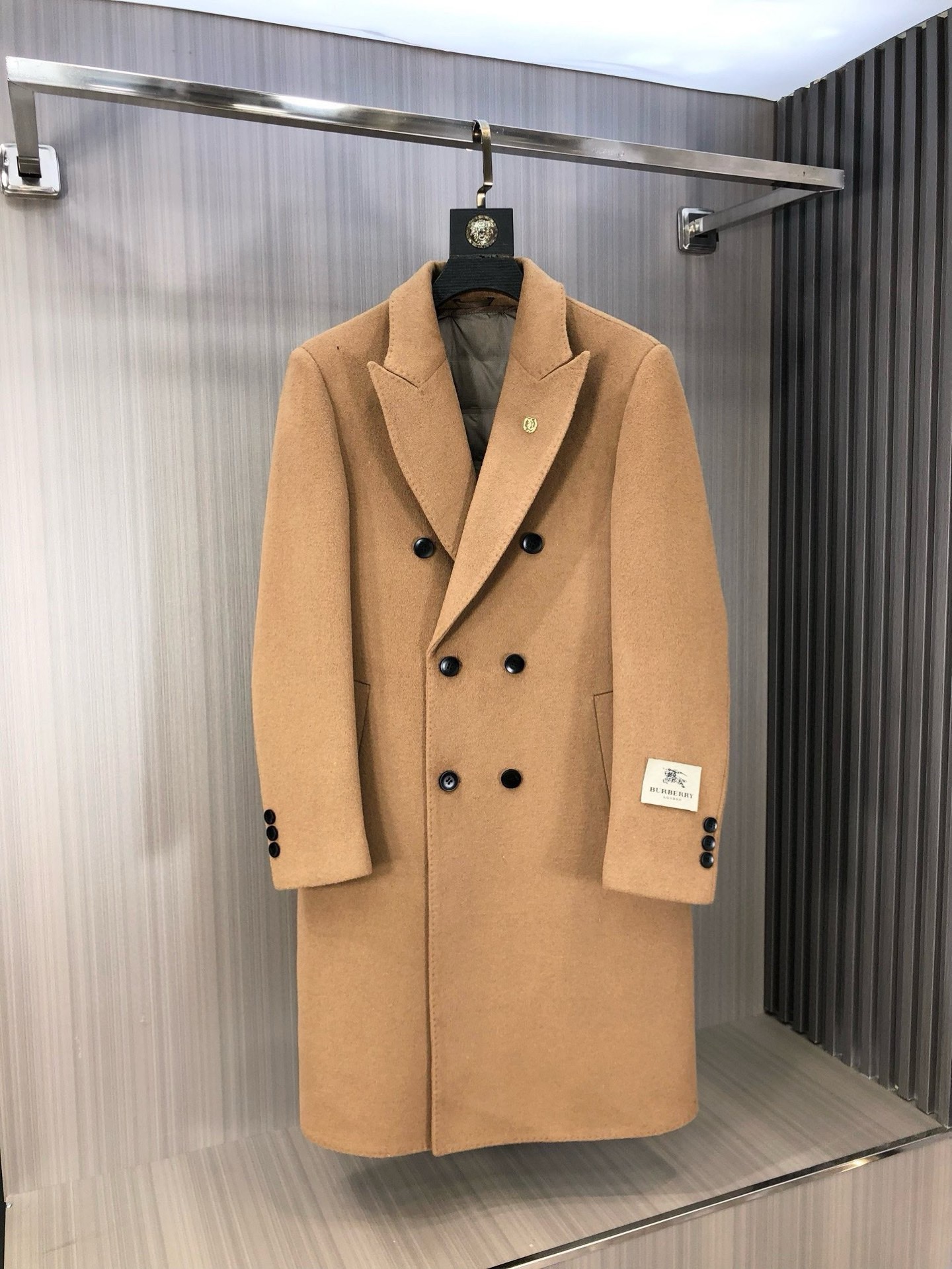 秋冬暖か服 バーバリー ウールコート ロングコート  メンズ