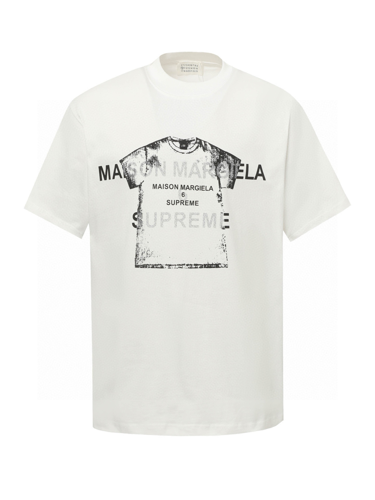 Supreme MM6 コラボ 限定Tシャツ 輸入インクプリント 耐久仕様 解構デザイン ユニセックス 2507