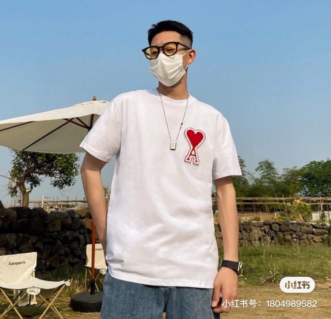 25SS服 AMI PARIS アミ半袖Tシャツ トップス 男女兼着