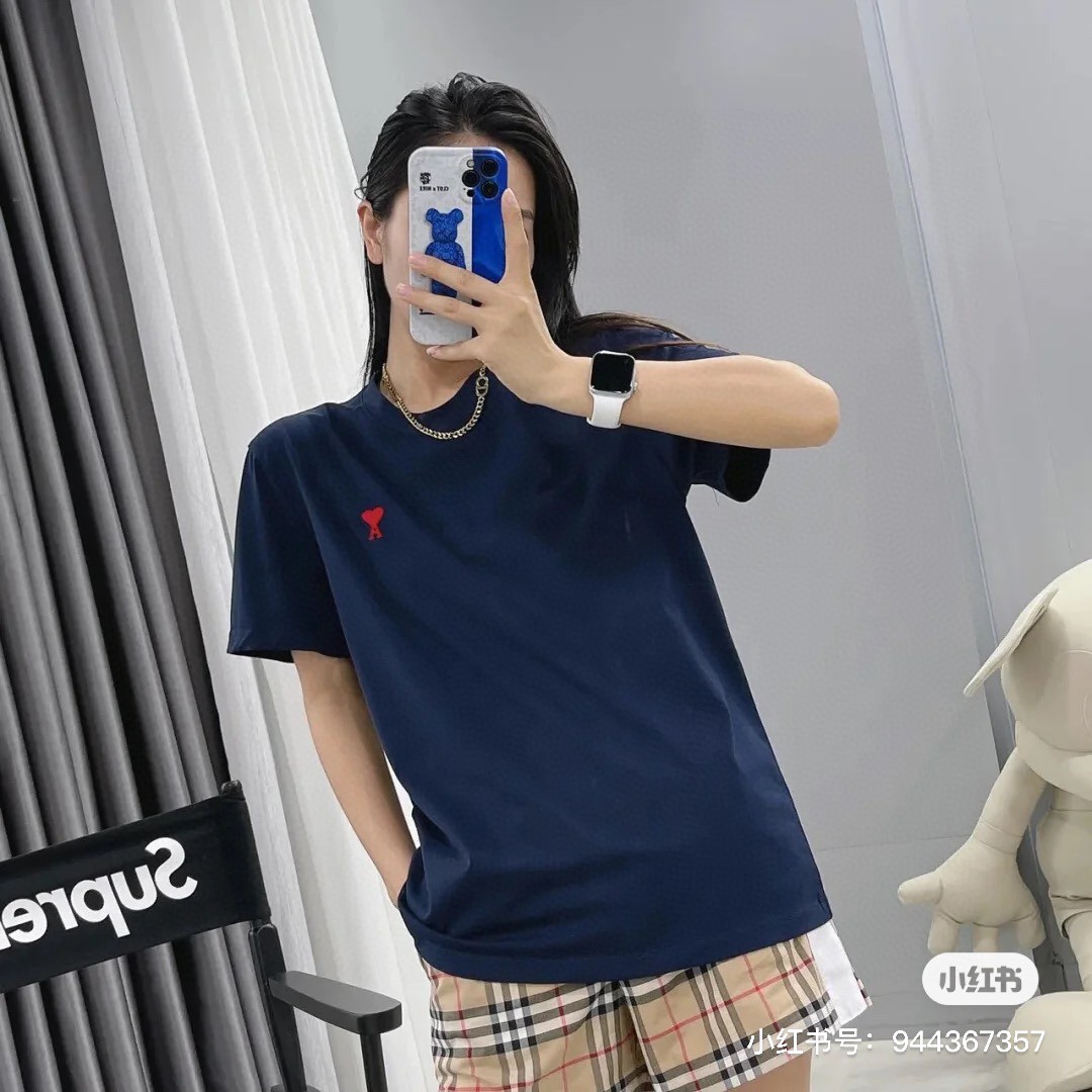 25SS服 AMI PARIS アミ半袖Tシャツ トップス 男女兼着