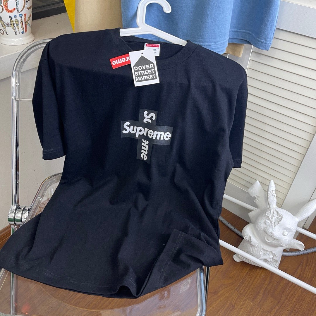 25SS服 Supreme Cross Box半袖Tシャツ トップス