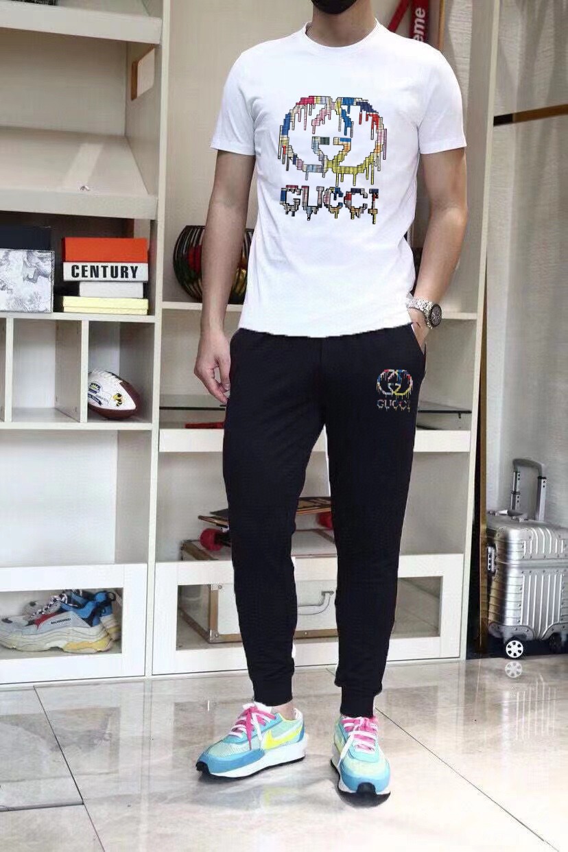 24SS グッチスウェットセットアップ 上下服