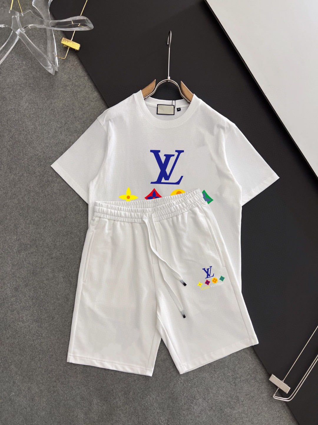 24SS ルイヴィトン スウェットセットアップ 上下服