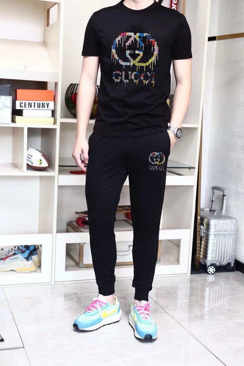24SS グッチスウェットセットアップ 上下服