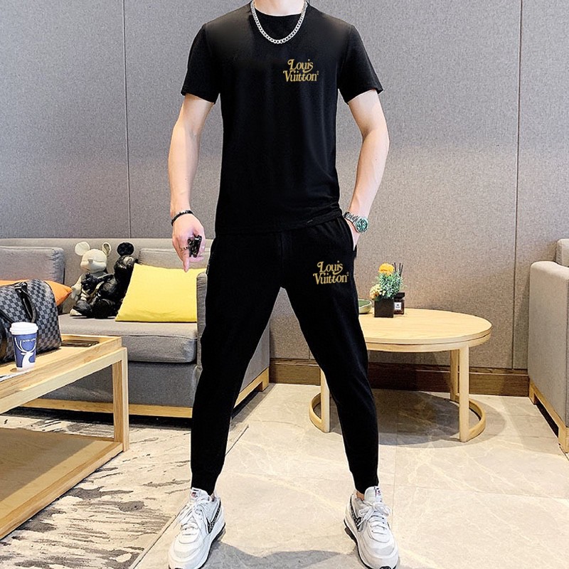 24SS ルイヴィトン スウェットセットアップ 上下服