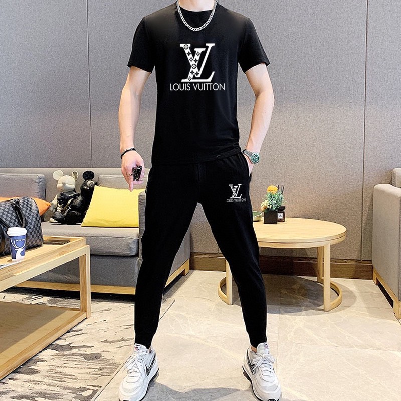 24SS ルイヴィトン スウェットセットアップ 上下服