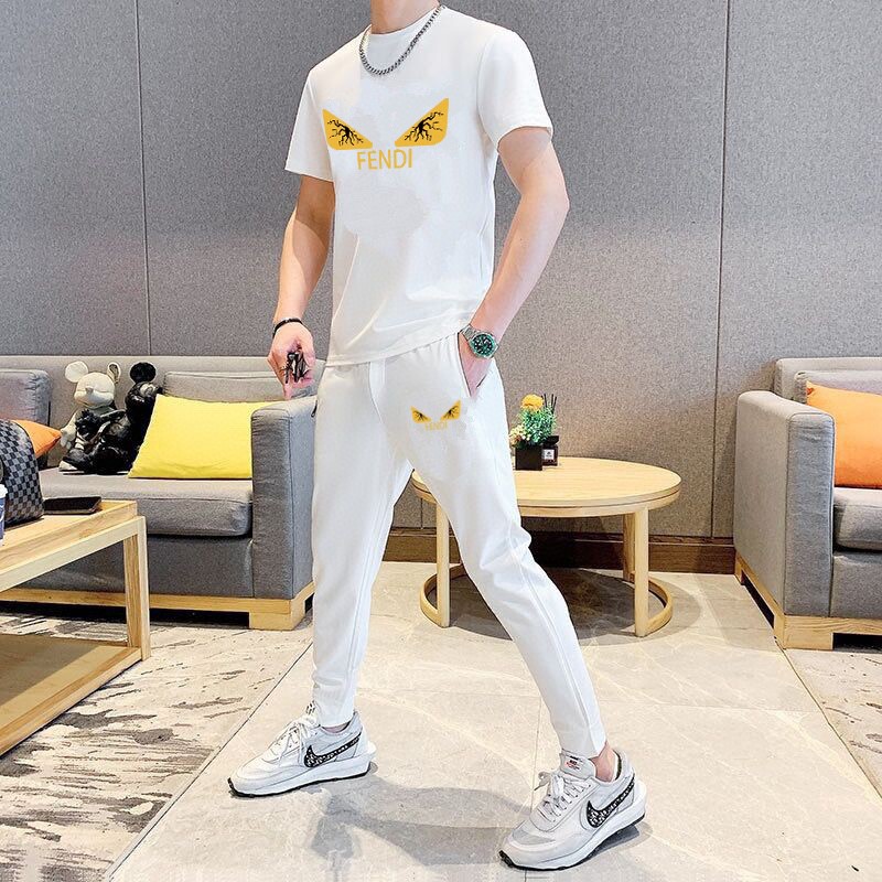 24SS フェンディスウェットセットアップ 上下服