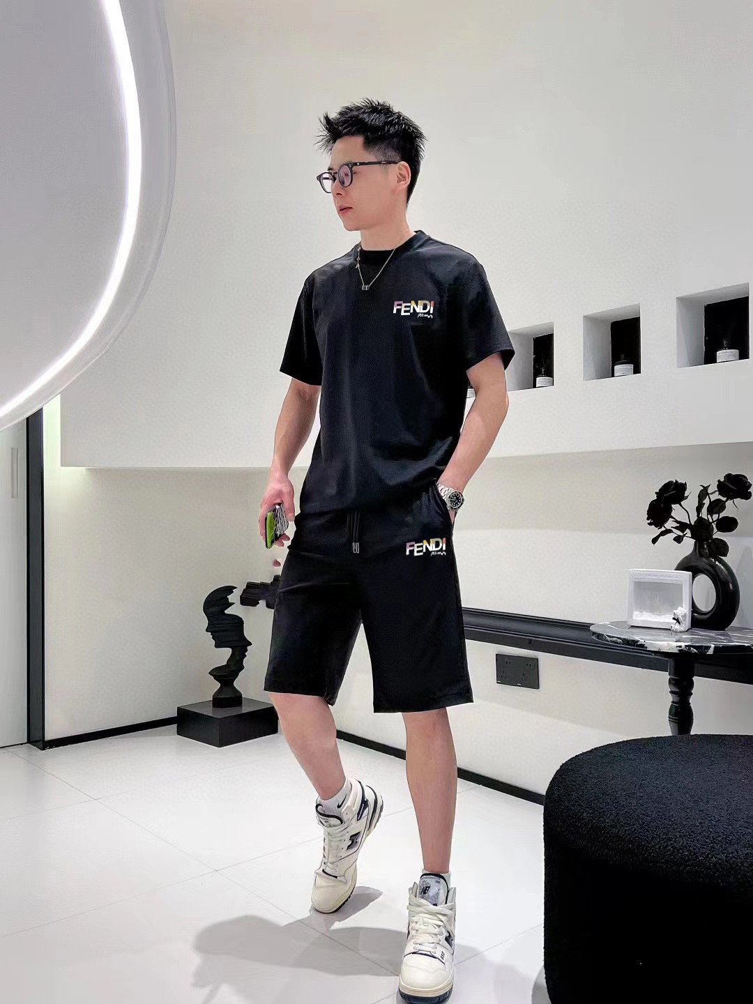 24SS フェンディスウェットセットアップ 上下服