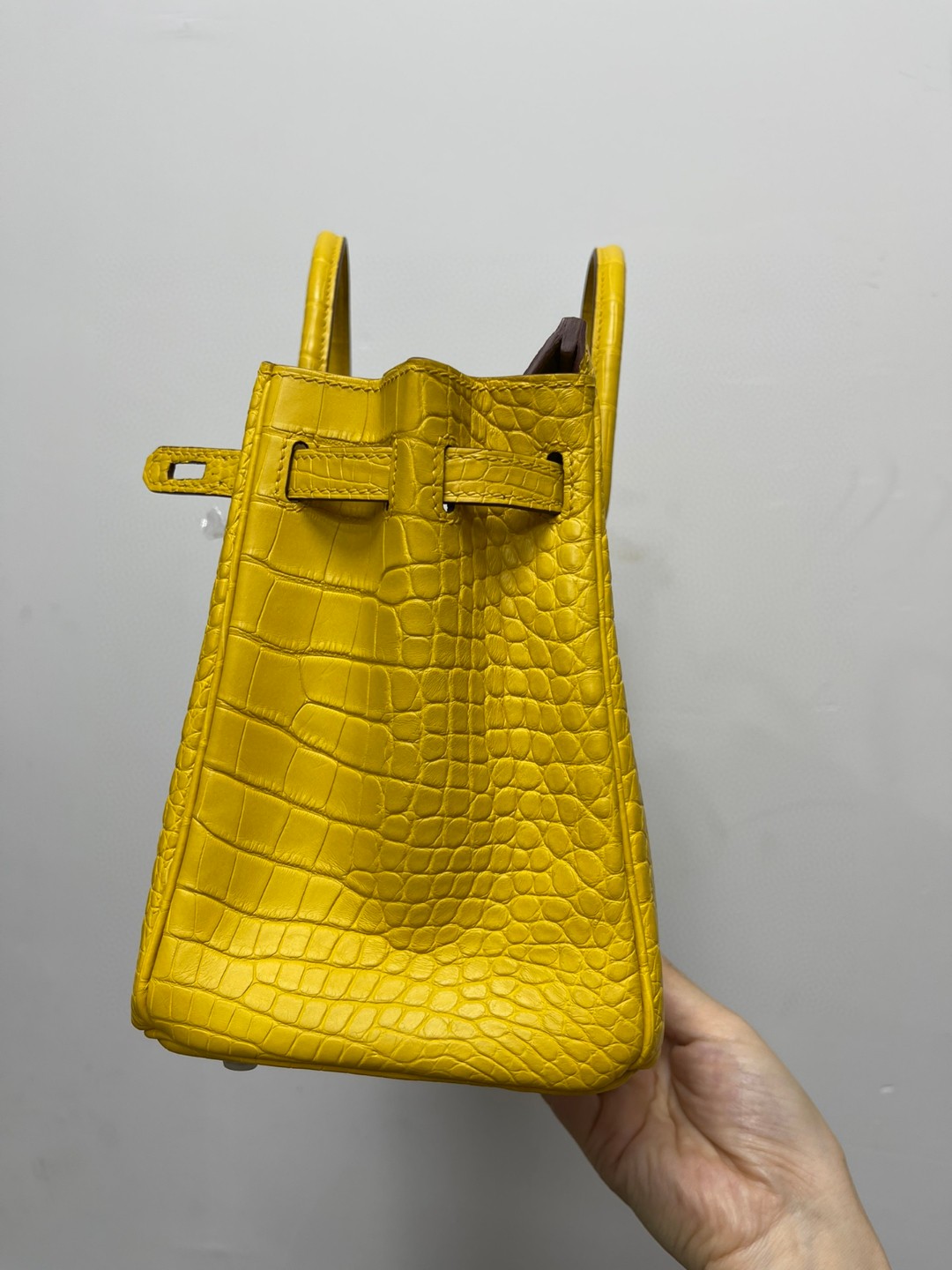 TOPエルメス Beeswax thread全手作り バーキン25 写真色/金具シルバー