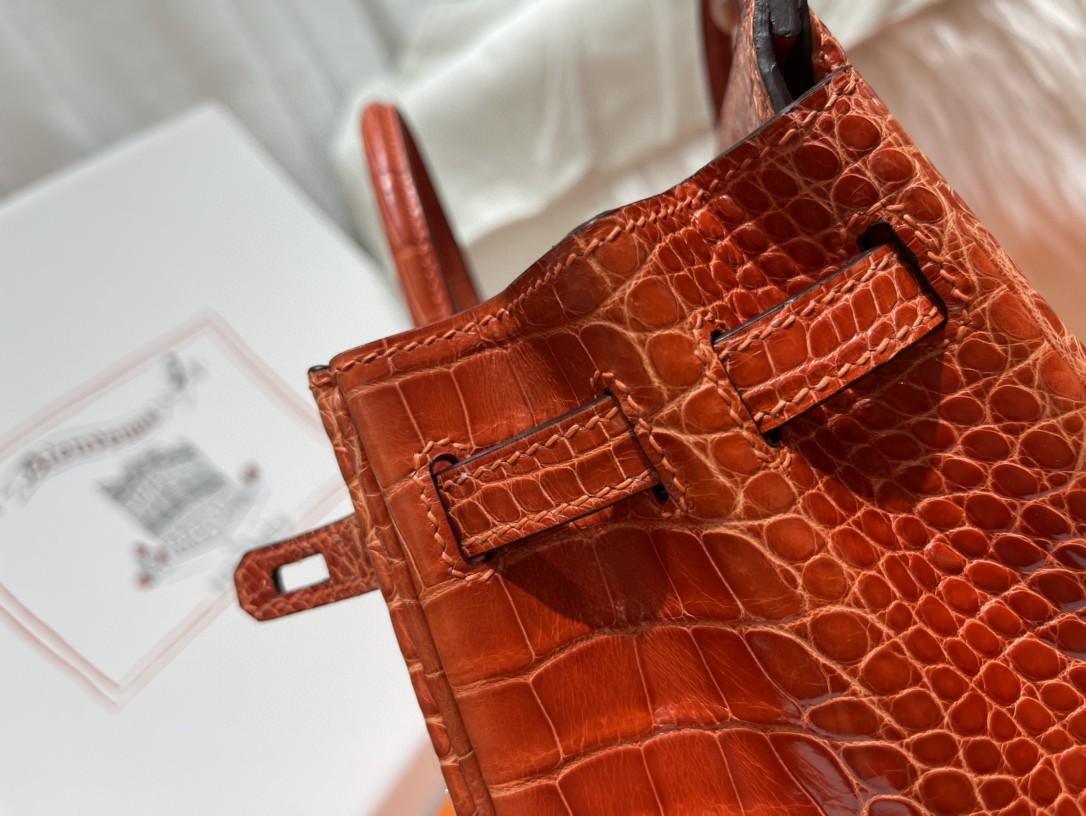 TOPエルメス Beeswax thread全手作り バーキン25 写真色/金具ゴールド
