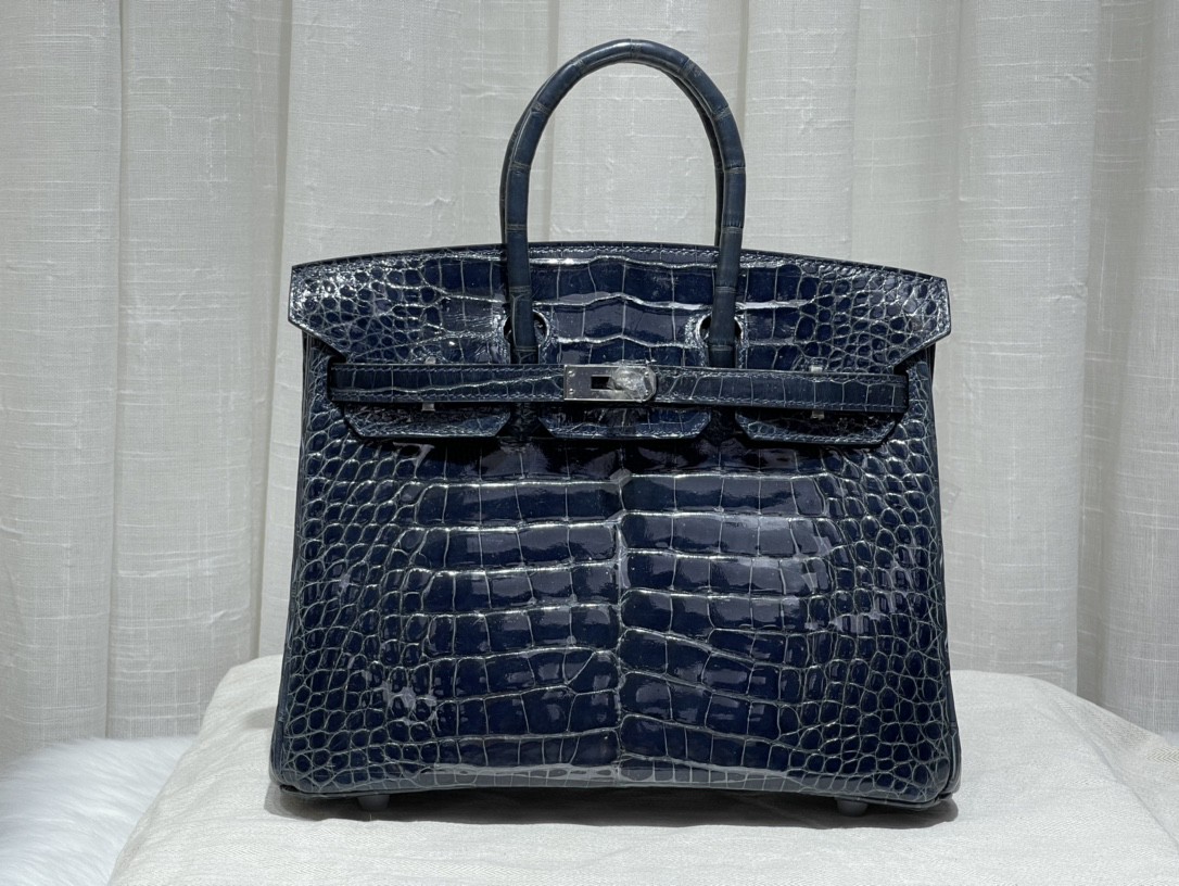 TOPエルメス Beeswax thread全手作り バーキン25 写真色/金具シルバー